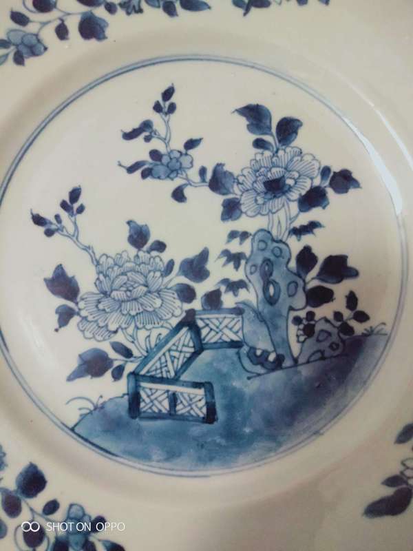 古玩陶瓷青花花卉紋盤拍賣,當前價格1869元