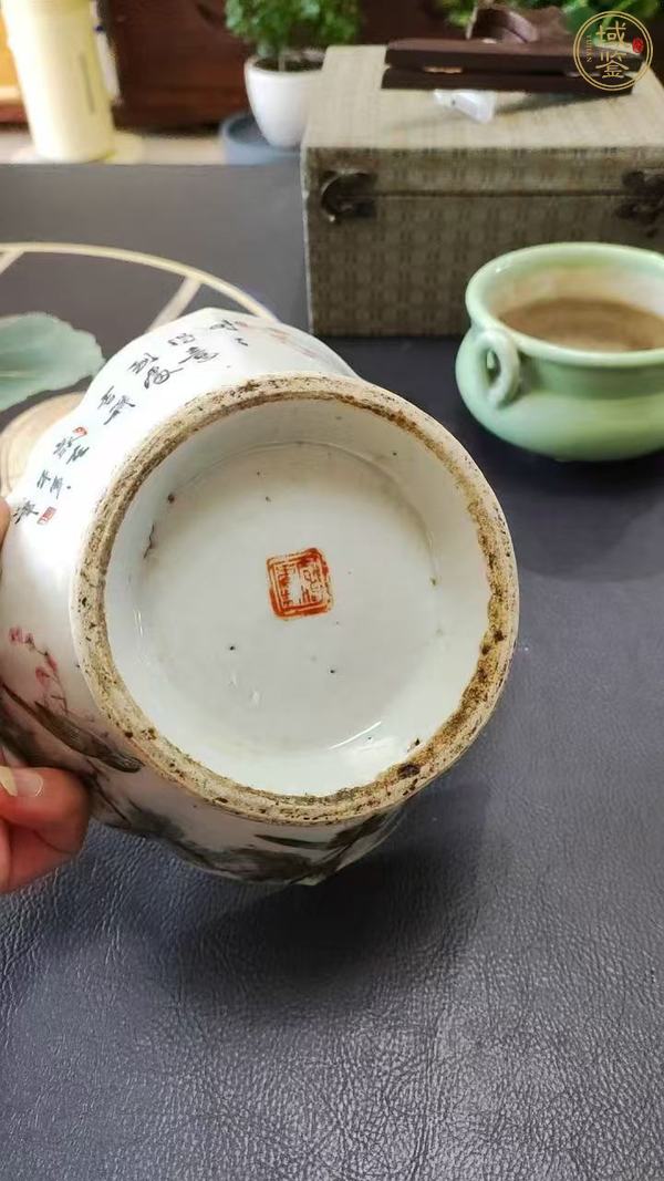 古玩陶瓷花鳥紋碗真品鑒賞圖