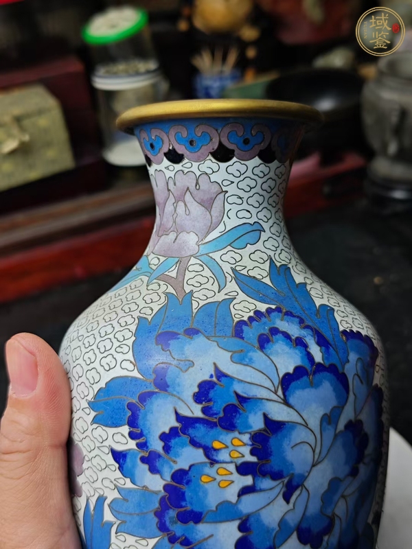 古玩雜項(xiàng)景泰藍(lán)花瓶真品鑒賞圖