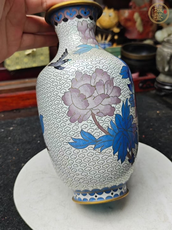 古玩雜項(xiàng)景泰藍(lán)花瓶真品鑒賞圖