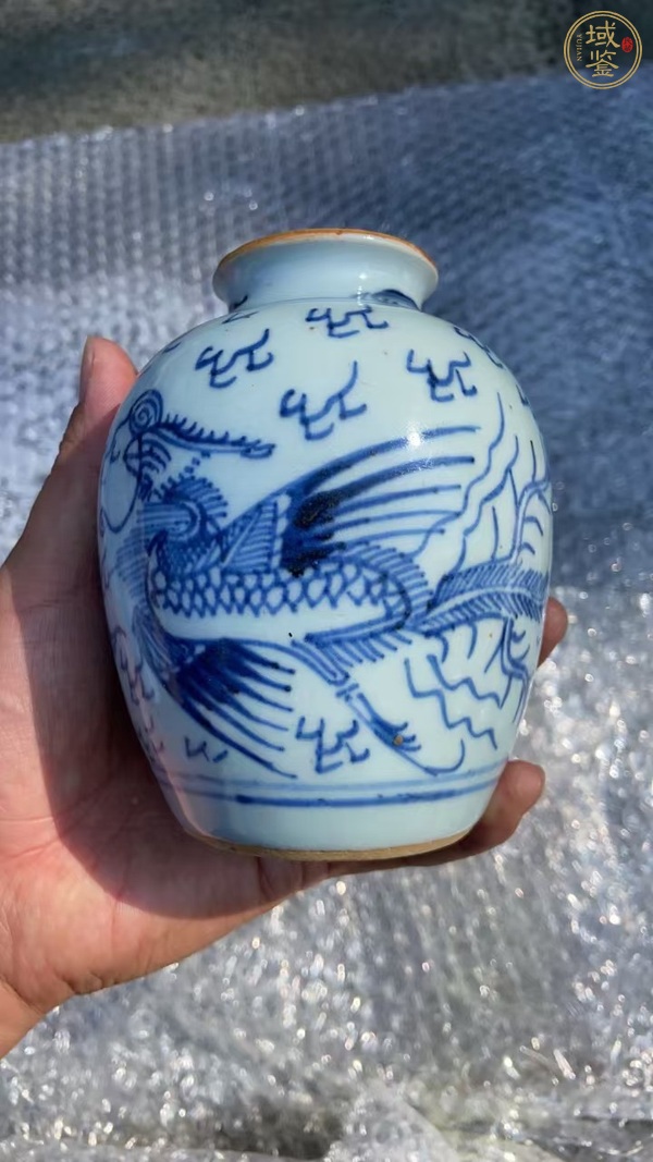 古玩陶瓷鳳紋青花罐真品鑒賞圖