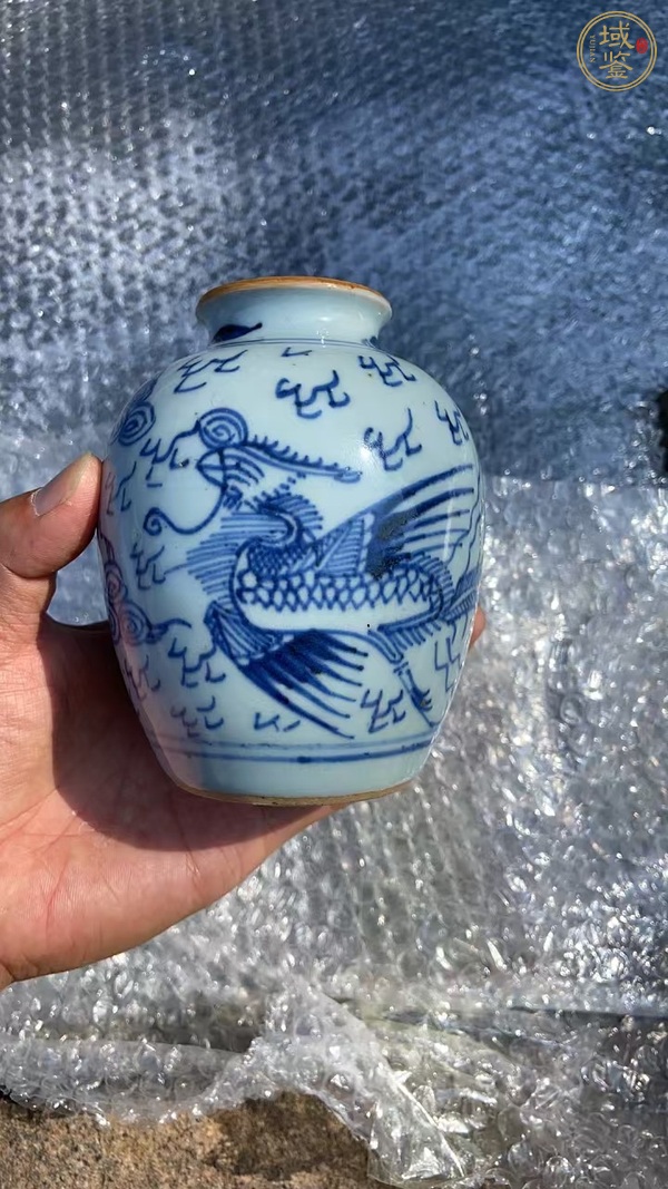 古玩陶瓷鳳紋青花罐真品鑒賞圖