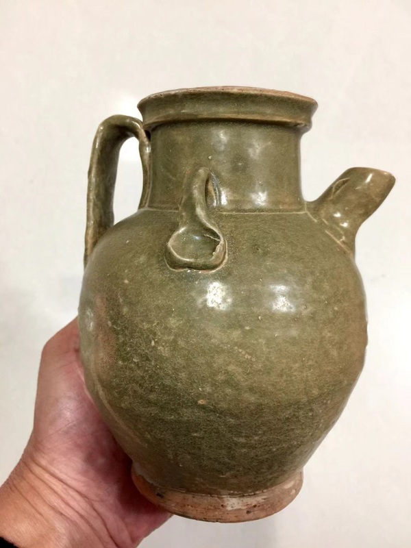 古玩陶瓷宣州窯青釉執壺拍賣,當前價格4888元