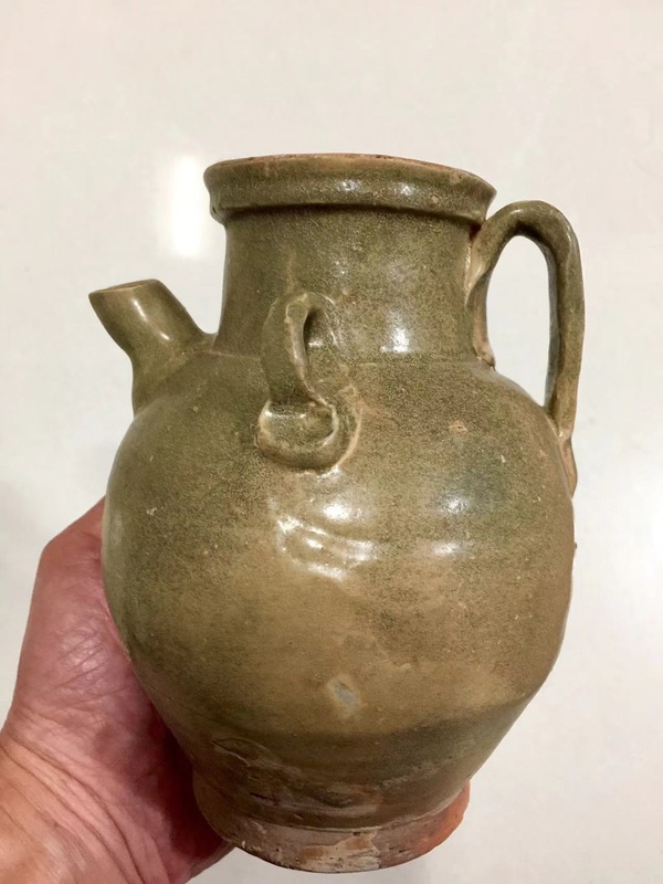 古玩陶瓷宣州窯青釉執壺拍賣,當前價格4888元