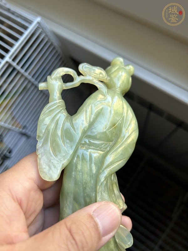 古玩玉器仕女真品鑒賞圖