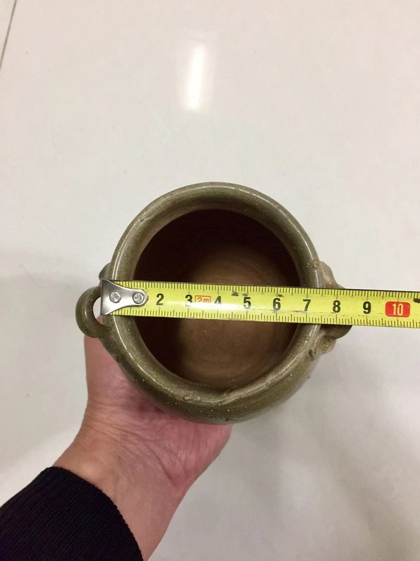 古玩陶瓷宣州窯雙耳唇口瓶拍賣,當前價格2600元