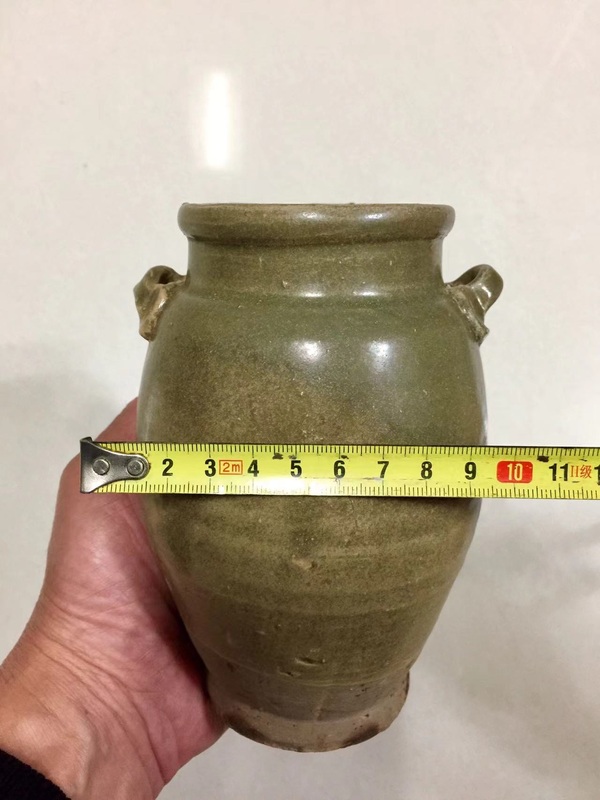 古玩陶瓷宣州窯雙耳唇口瓶拍賣,當前價格2600元