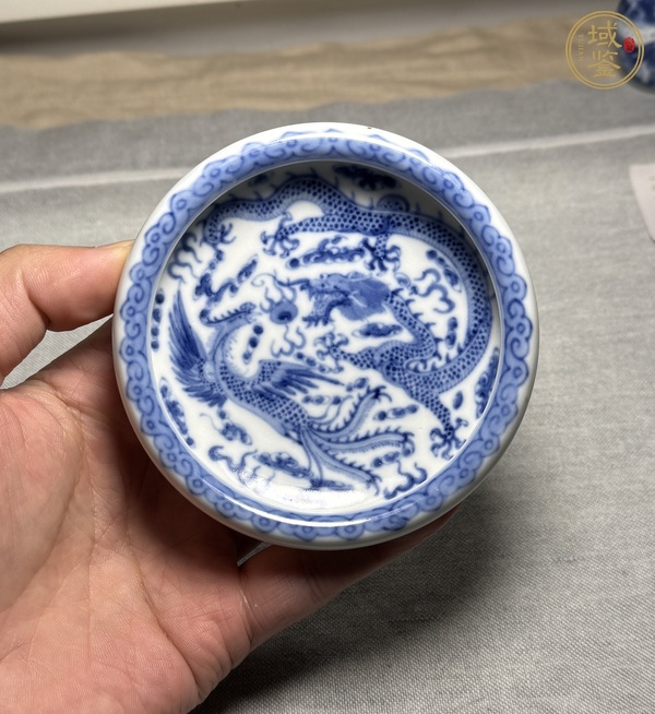 古玩陶瓷龍紋青花洗真品鑒賞圖