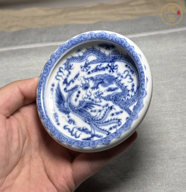 古玩陶瓷龍紋青花洗真品鑒賞圖