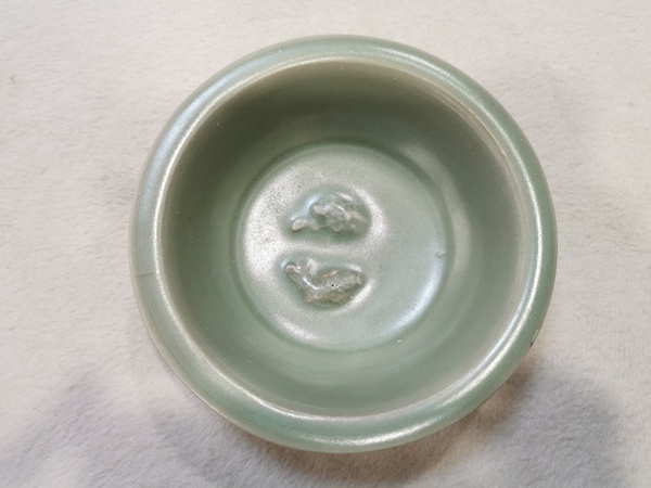 古玩陶瓷南宋龍泉窯雙魚洗拍賣,當前價格35000元
