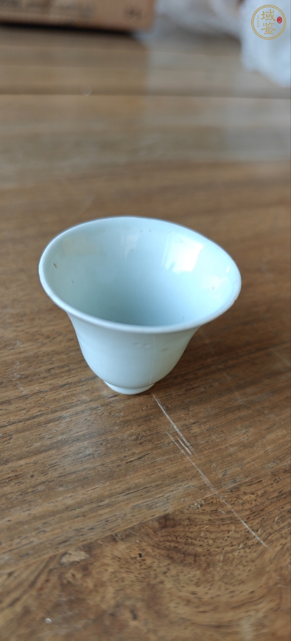 古玩陶瓷白釉鈴鐺杯，模糊，偏老真品鑒賞圖