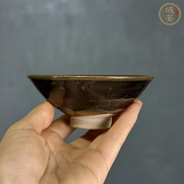 古玩陶瓷磁州窯黑釉茶盞真品鑒賞圖