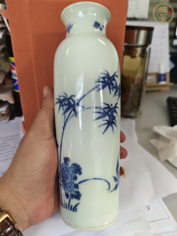 古玩陶瓷青花花鳥紋筒瓶，注意品相真品鑒賞圖