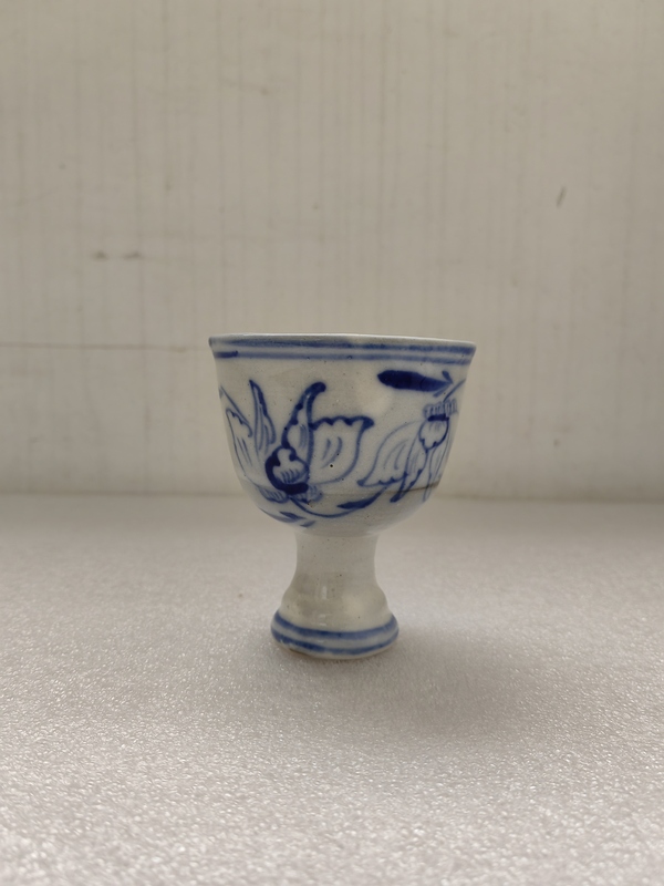 古玩陶瓷青花花卉紋高足杯拍賣,當(dāng)前價(jià)格580元
