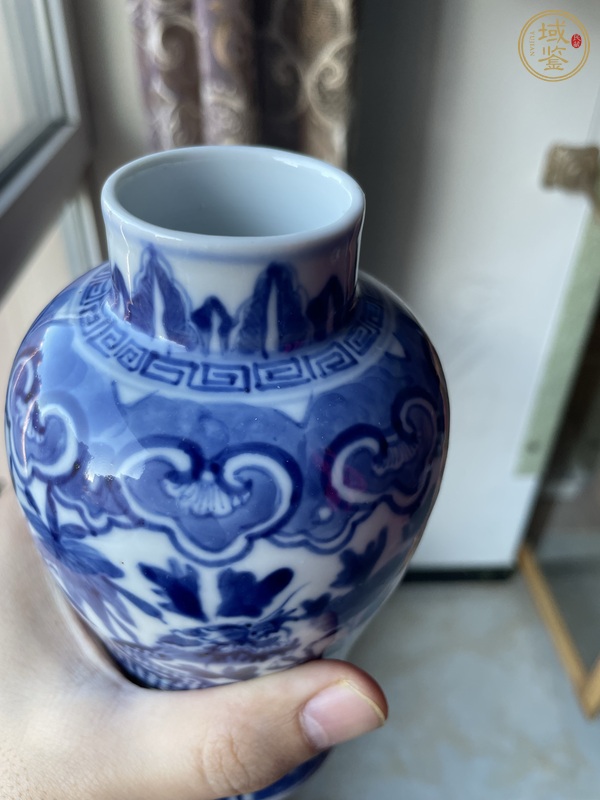 古玩陶瓷花間龍紋瓶真品鑒賞圖