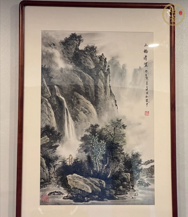 古玩字畫(huà)溪山圖真品鑒賞圖