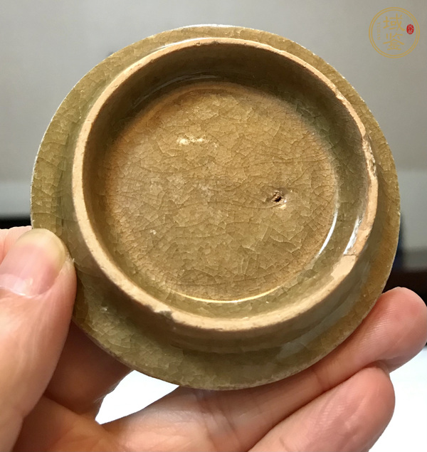 古玩陶瓷龍泉青瓷黃釉雙魚(yú)洗標(biāo)本真品鑒賞圖