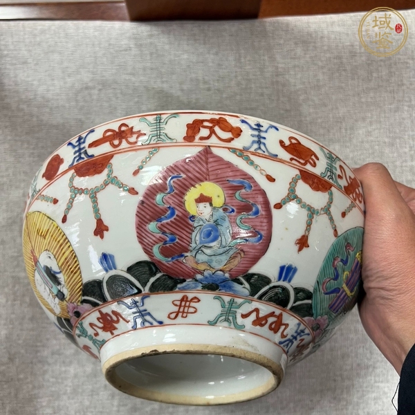 古玩陶瓷七珍八寶粉彩碗真品鑒賞圖