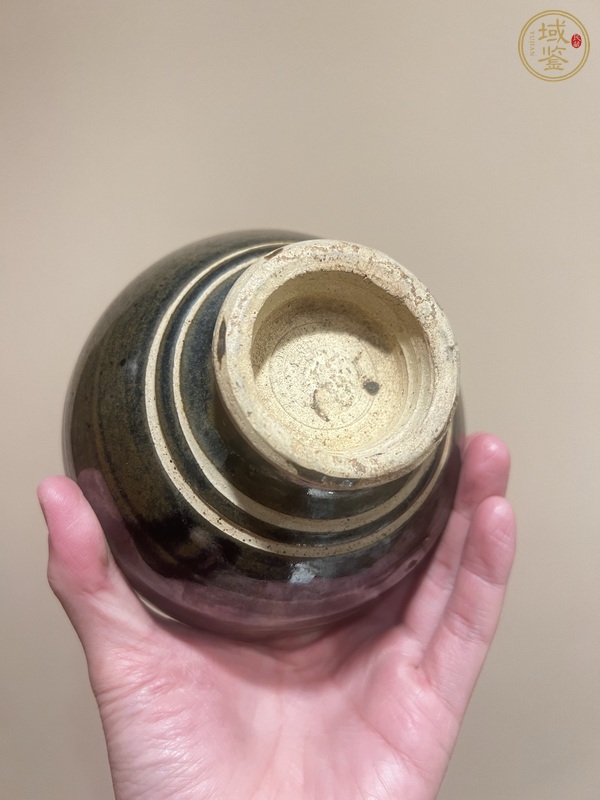 古玩陶瓷磁州窯窯變黑釉茶盞真品鑒賞圖