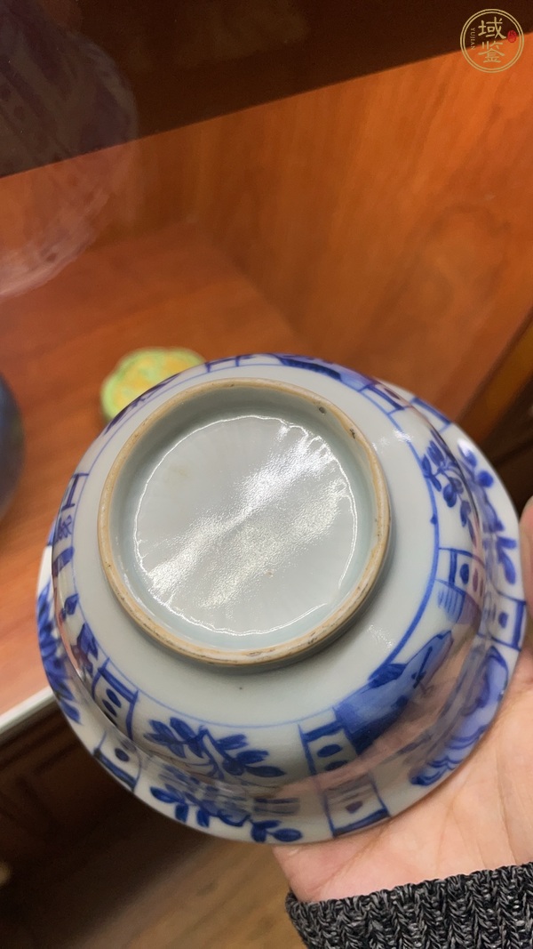 古玩陶瓷晚明青花花鳥杯真品鑒賞圖