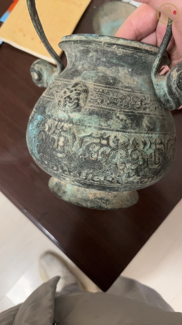 古玩銅器提梁卣真品鑒賞圖