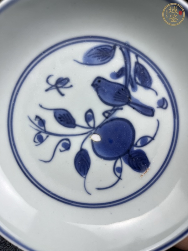 古玩陶瓷青花花鳥紋盤真品鑒賞圖