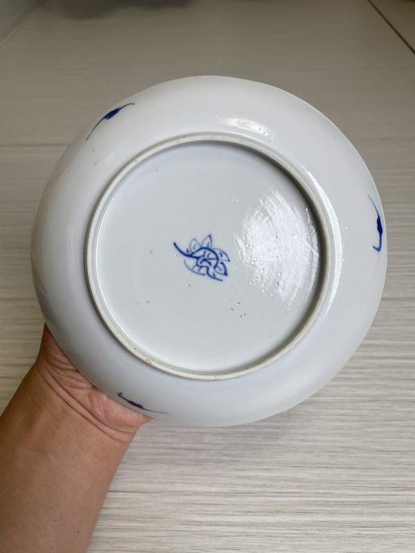 古玩陶瓷清道光 二級官青花團龍紋盤拍賣,當前價格2200元