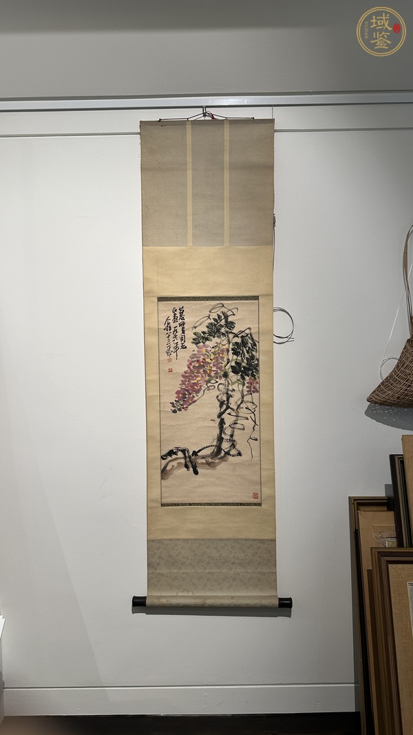 古玩字畫王個(gè)簃款花鳥真品鑒賞圖