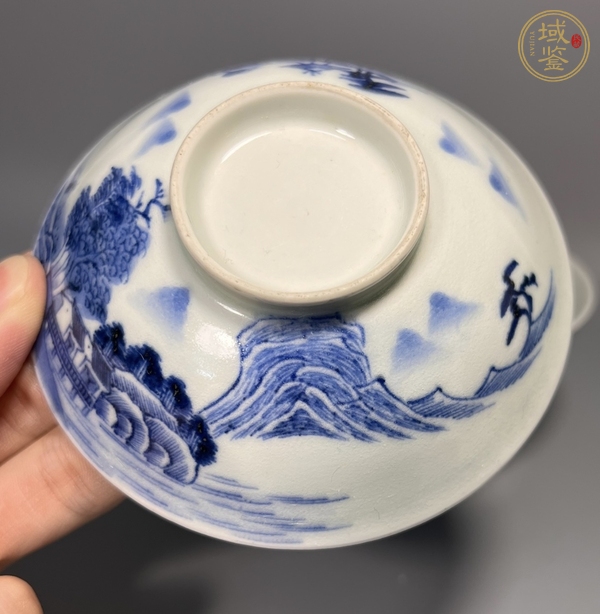 古玩陶瓷青花蓋碗真品鑒賞圖