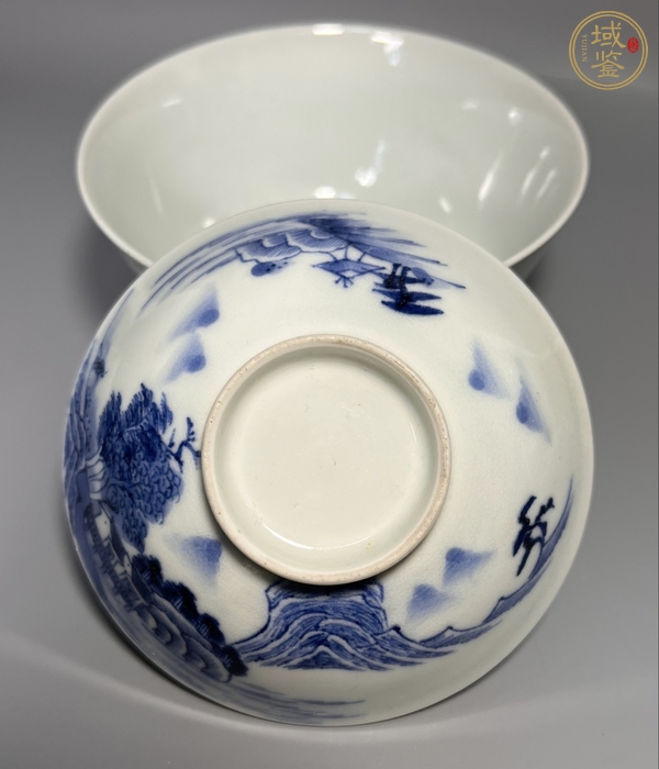 古玩陶瓷青花蓋碗真品鑒賞圖