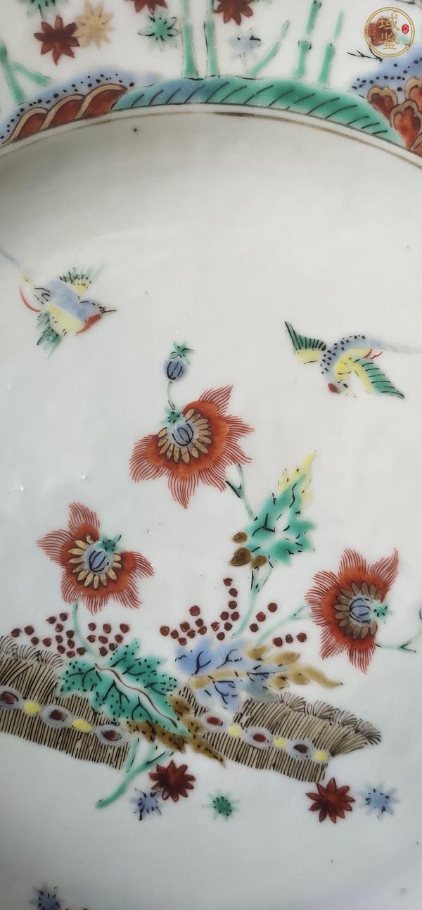 古玩陶瓷花鳥紋盤真品鑒賞圖