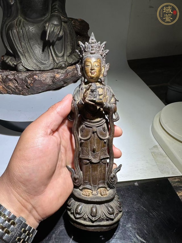 古玩銅器銅龍女造像真品鑒賞圖