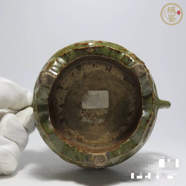 古玩陶瓷創(chuàng)匯期茶葉末釉雙耳香爐真品鑒賞圖