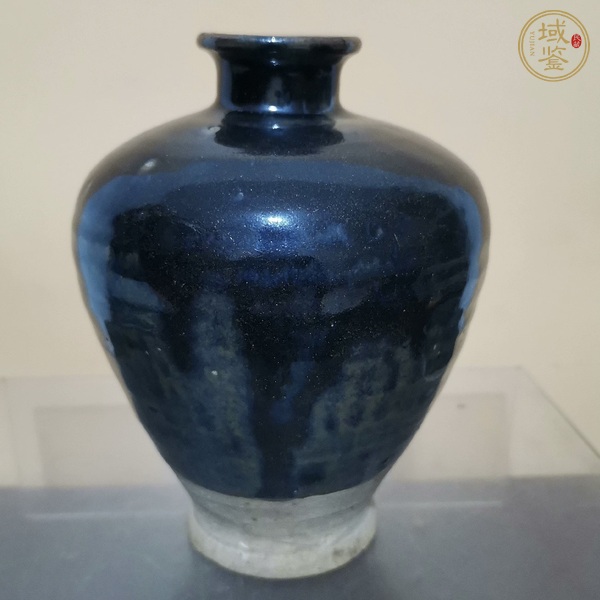 古玩陶瓷磁州窯窯變黑釉梅瓶真品鑒賞圖