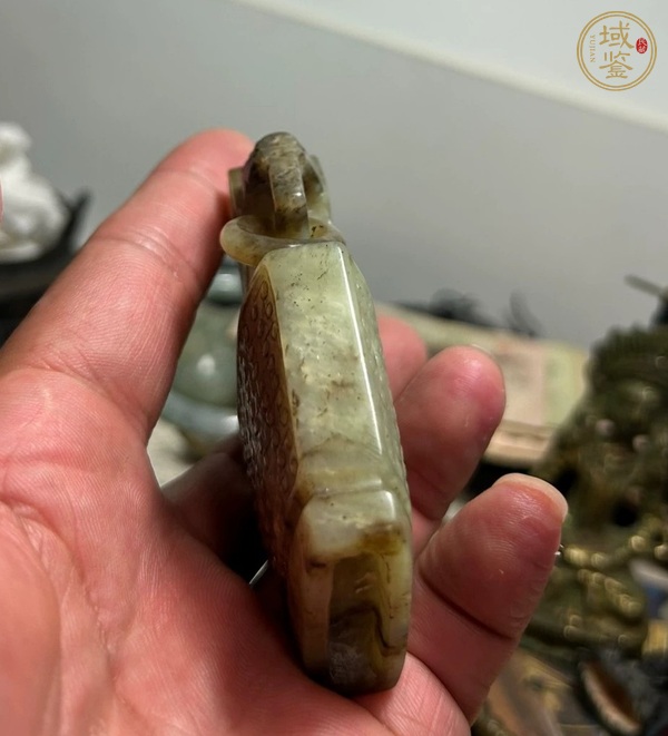 古玩玉器帶工玉瓶真品鑒賞圖