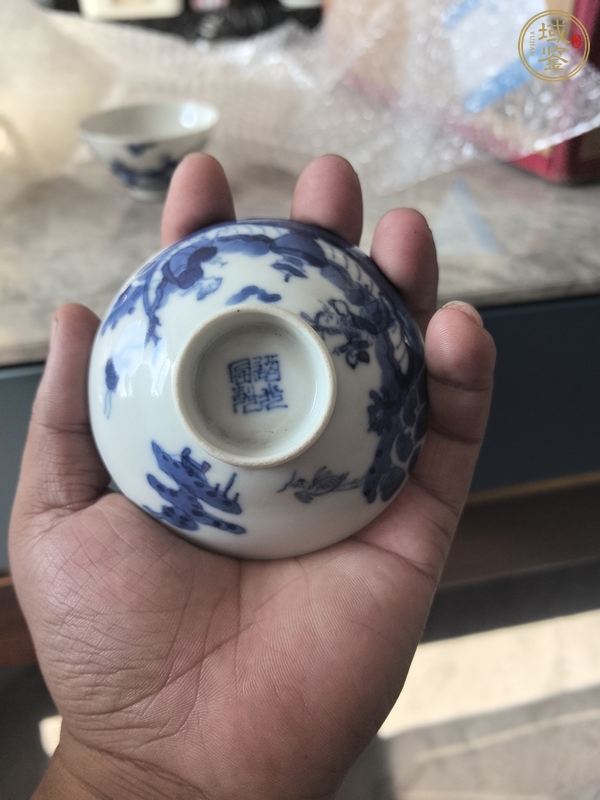 古玩陶瓷青花蓋杯真品鑒賞圖