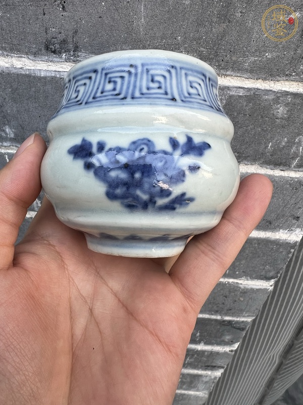 古玩陶瓷青花水盂真品鑒賞圖