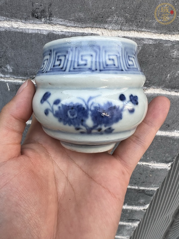 古玩陶瓷青花水盂真品鑒賞圖