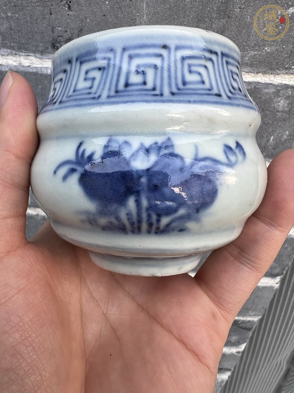 古玩陶瓷青花水盂真品鑒賞圖