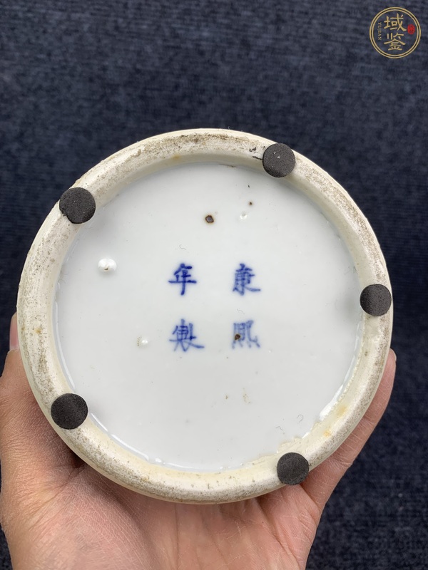 古玩陶瓷青花雙龍穿花紋大箭筒真品鑒賞圖