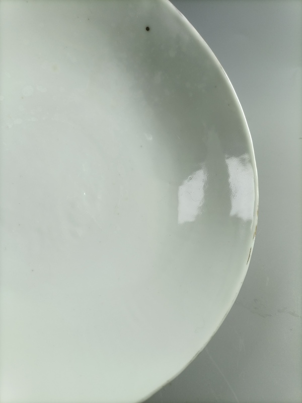 古玩陶瓷粉彩梅花詩文碗拍賣,當前價格580元