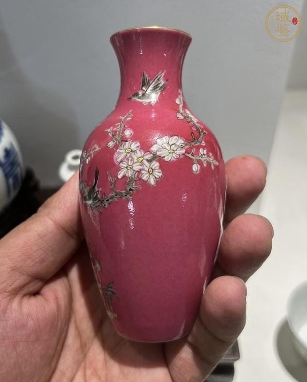 古玩陶瓷花鳥紋瓶真品鑒賞圖