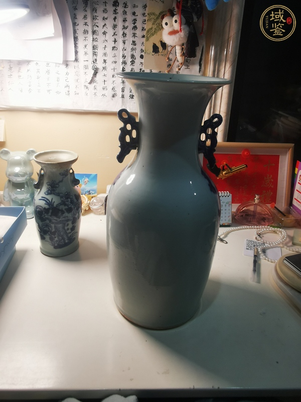 古玩陶瓷青花花鳥紋撣瓶真品鑒賞圖