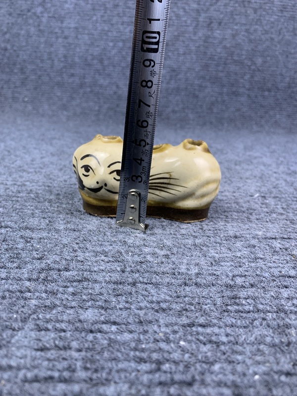 古玩陶瓷磁州窯貓型水盂拍賣,當前價格999元