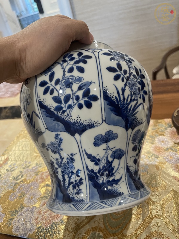 古玩陶瓷青花將軍罐真品鑒賞圖