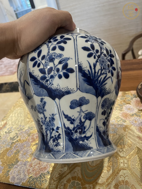 古玩陶瓷青花將軍罐真品鑒賞圖