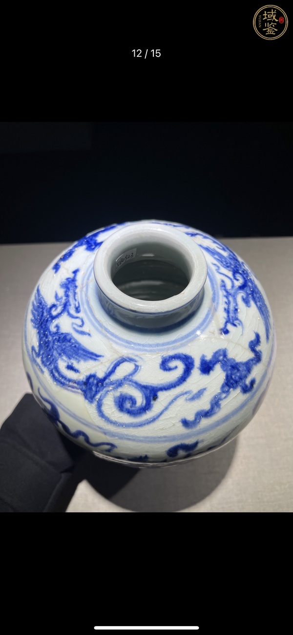 古玩陶瓷青花海水云龍紋梅瓶真品鑒賞圖