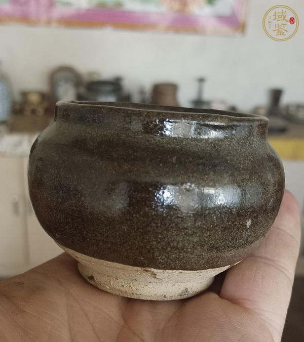 古玩陶瓷磁州窯茶葉末釉香爐真品鑒賞圖