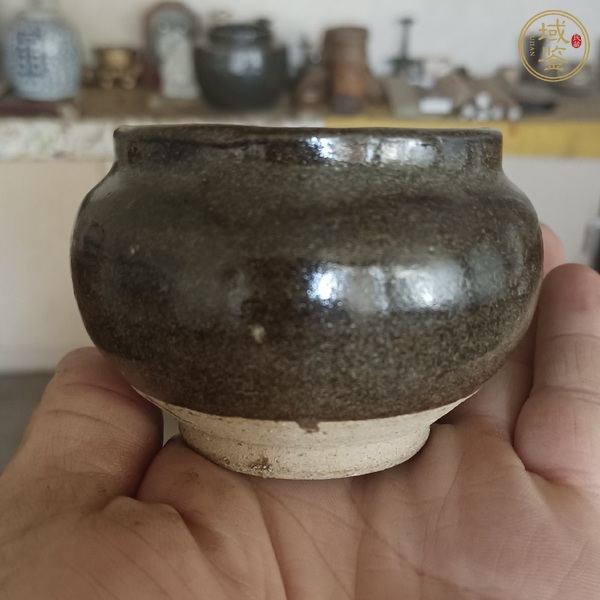 古玩陶瓷磁州窯茶葉末釉香爐真品鑒賞圖