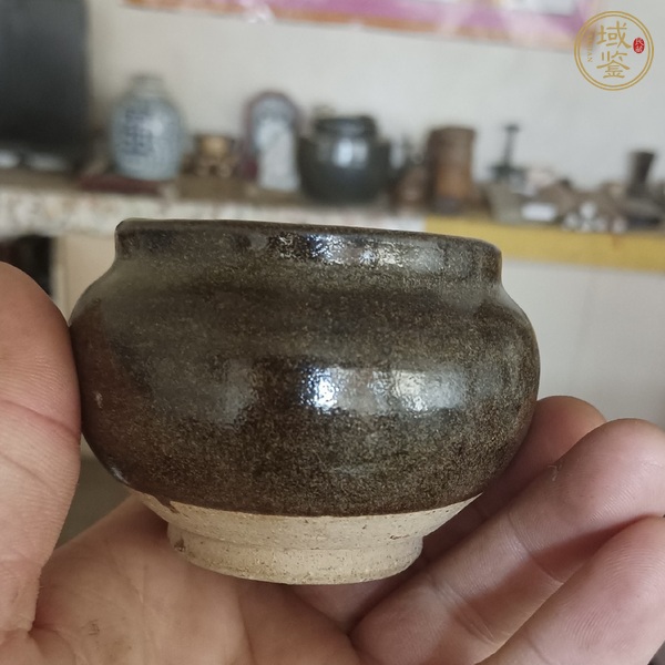 古玩陶瓷磁州窯茶葉末釉香爐真品鑒賞圖